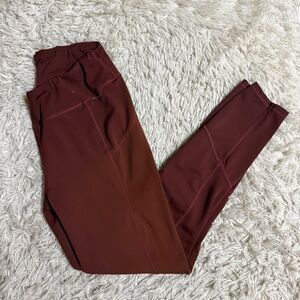 Women’s Large Burgundy Unbranded Knee Patch Horseback Riding Tights Breeches